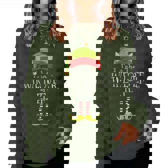 Christmas Family Matching Costume Im The Wine Lover Elf Xmas Women Sweatshirt | Mazezy