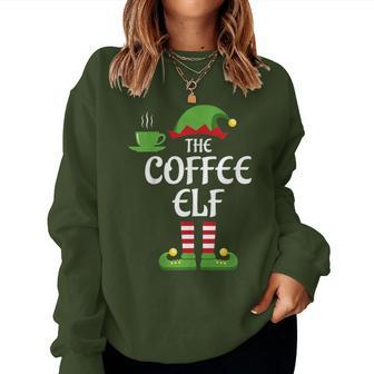 Coffee Elf Family Matching Group Christmas Women Sweatshirt - Seseable