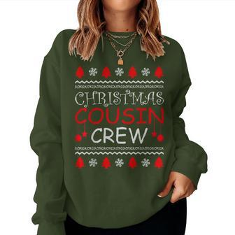 Cousin Crew Pajamas Family Matching Christmas Kid Boys Girls Women Sweatshirt | Mazezy