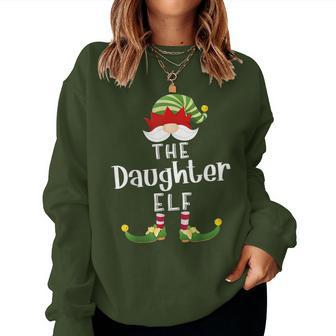 Daughter Elf Group Christmas Pajama Party Women Sweatshirt - Seseable
