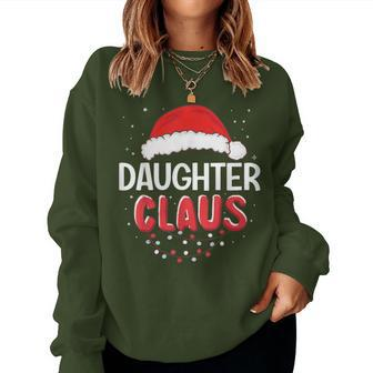 Daughter Santa Claus Christmas Matching Costume Women Sweatshirt - Monsterry