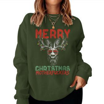Dirty Christmas Merry Christmas Motherfuckers Women Sweatshirt - Thegiftio UK