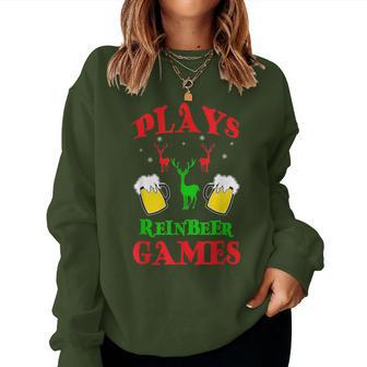 Christmas Plays Rein Beer Games Party T Women Sweatshirt - Monsterry DE