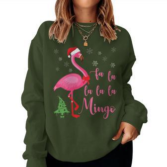 Flamingo Christmas Holiday Tropical Beach Party Women Sweatshirt - Monsterry