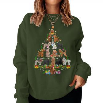 Poodle Christmas Tree Ornament Decor Xmas Dog Dad Mom Women Sweatshirt - Seseable