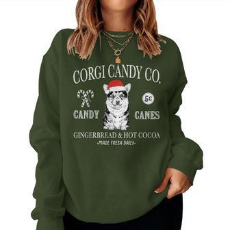 Santa Tri Color Corgi Mom Christmas Vintage Holiday Women Sweatshirt | Mazezy