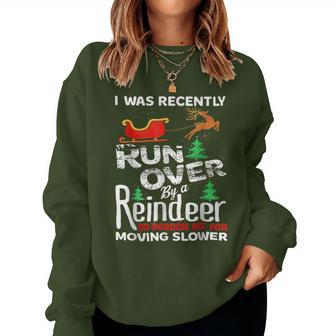 Grandma Got Run Over By A Reindeer Christmas So Pardon Me Women Sweatshirt - Thegiftio UK