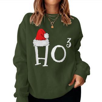 Ho3 Cubed Christmas Ho-Ho-Ho Math Teacher Ho-3 Women Sweatshirt - Monsterry DE