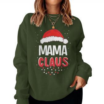 Mama Santa Claus Christmas Matching Costume Women Sweatshirt - Monsterry