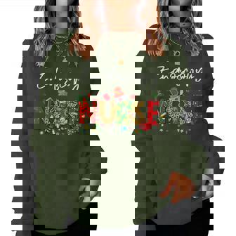 Merry Christmas Nurse Endoscopy Nurse Christmas Pattern Women Sweatshirt | Mazezy