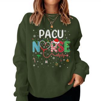 Merry Christmas Nurse Pacu Nurse Christmas Pattern Women Sweatshirt - Thegiftio UK