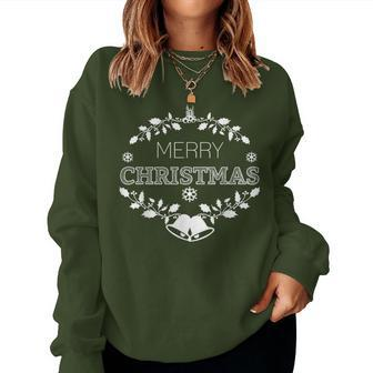Merry Christmas Xmas Christian Cross Women Sweatshirt | Mazezy