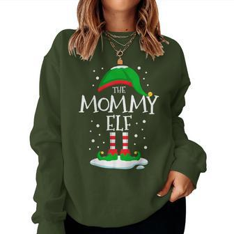 The Mommy Elf Christmas Family Matching Xmas Mom Group Women Sweatshirt - Thegiftio UK