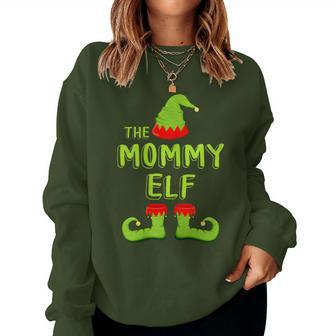 The Mommy Elf Matching Group Christmas Costume Women Sweatshirt - Seseable