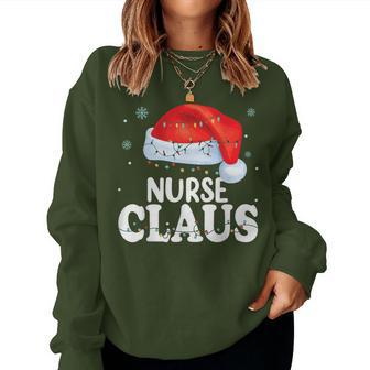 Nurse Santa Claus Christmas Matching Costume Women Sweatshirt - Monsterry