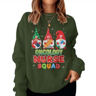 Oncology Nurse Squad Christmas Gnomes Ugly Sweater Gnome Women Sweatshirt - Thegiftio