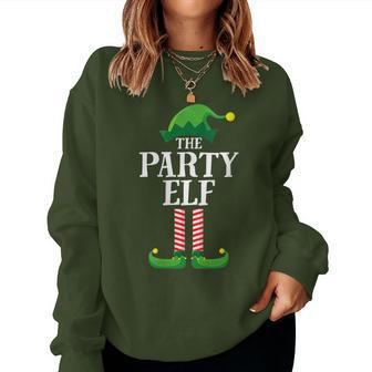 Party Elf Matching Family Group Christmas Elf Women Sweatshirt - Monsterry