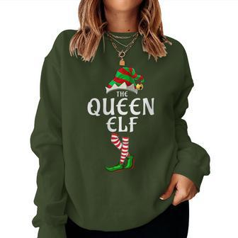 The Queen Elf Matching Family Christmas Party Pajama Women Sweatshirt - Seseable