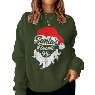 Santas Favorite Ho Adult Girl Christmas Women Sweatshirt | Mazezy