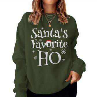Santa's Favorite Ho Matching Christmas Joke Women Sweatshirt - Monsterry