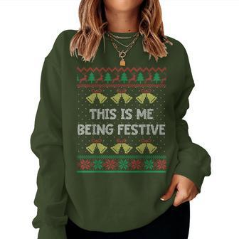 Sarcastic Christmas Holiday Party Festive Costume Women Sweatshirt - Monsterry