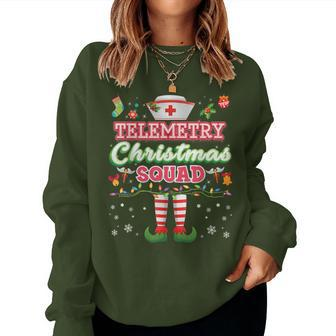 Telemetry Nurse Christmas Squad Gnomies Nurse Elf Suit Xmas Women Sweatshirt | Mazezy