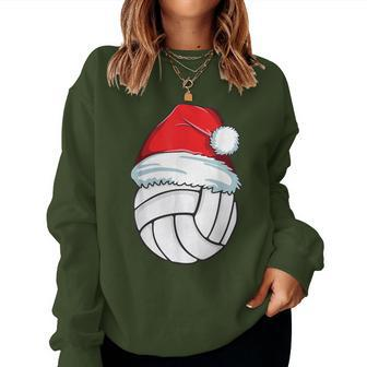 Ugly Christmas Volleyball For Santa Pajama Women Sweatshirt | Mazezy