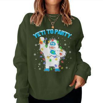 Yeti To Party Bigfoot Beer Drinking Xmas 2021 Women Sweatshirt - Thegiftio UK