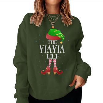 Yiayia Elf Matching Family Grandma Christmas Party Women Sweatshirt - Monsterry DE