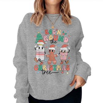 Christmas Nurse Nursing Roc'n Around The Christmas Tree Women Sweatshirt - Thegiftio