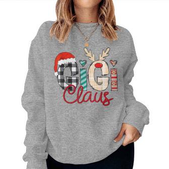 Gigi Claus Reindeer Christmas Women Sweatshirt - Seseable