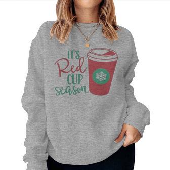 Red Cup Season Coffee Christmas Peppermint Mocha Women Sweatshirt | Mazezy