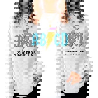 Abcd Pencil Lightning 2Nd Grade Rocks Back To School Women Sweatshirt - Seseable