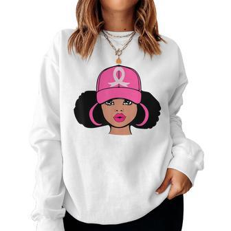 African American Black Breast Cancer Awareness Women Sweatshirt - Seseable