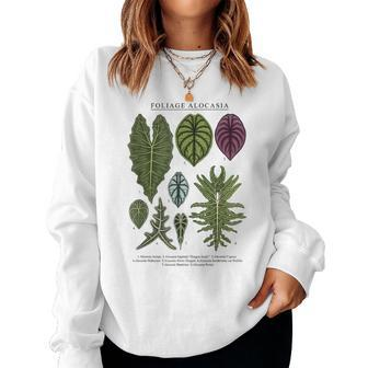 Alocasia Foliage Plants Aroid Lover Anthurium Women Sweatshirt | Mazezy