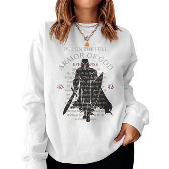 Armor Of God Christian Worship Bible Verse Women Crewneck Graphic Sweatshirt - Seseable