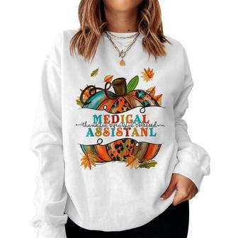 Autumn Fall Medical Assistant Thankful Grateful Blessed Women Sweatshirt - Seseable