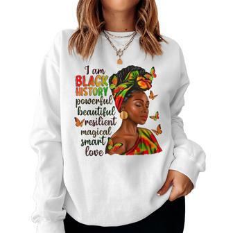 I Am Black History Junenth African American Women Girls Sweatshirt | Mazezy