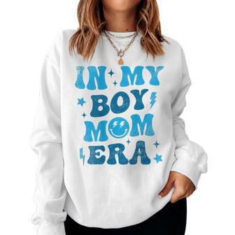 In My Boy Mom Era On Back Women Sweatshirt | Mazezy