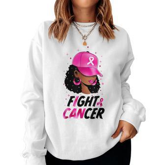 Breast Cancer African American Black Warrior Support Women Sweatshirt - Seseable