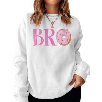 Brother Of The Sweet One Birthday - Donut Girl 1St Birthday Women Crewneck Graphic Sweatshirt - Seseable