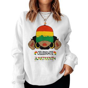 Celebrate Junenth Freeish Since 1865 Black Women White 1865 Women Sweatshirt | Mazezy