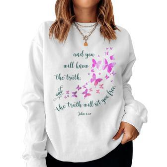 Christian Bible Verse Butterfly For And Girls Women Sweatshirt | Mazezy AU