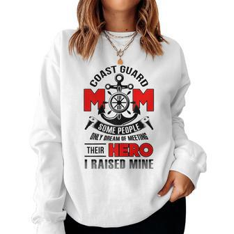 Coast Guard Mom American Hero Ship Anchor Inspired Women Sweatshirt | Mazezy