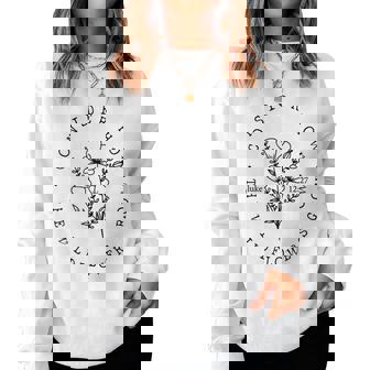 Consider How The Wildflowers Grow Luke 12 27 Wildflowers Women Sweatshirt - Seseable