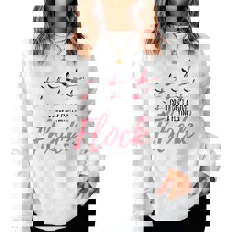 Couldnt Give A Flying Flock Flamingo Lover Flamingo Women Sweatshirt | Mazezy