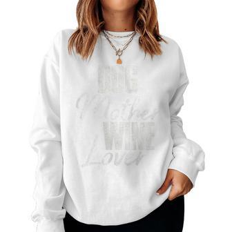 Cute Dog Mom Wine Mother's Day Dog Mother Wine Lover Women Sweatshirt - Seseable