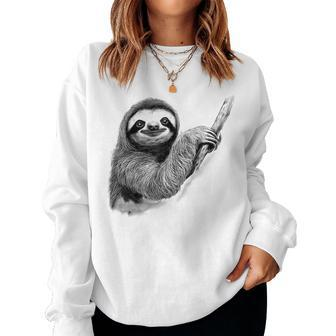 Cute Sloth Slotherine Costume Graphic Fighting Women Sweatshirt | Mazezy
