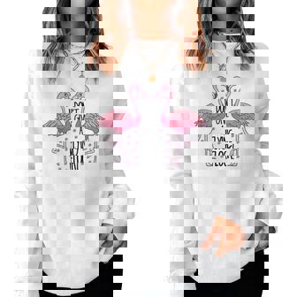 I Dont Give A Flying Flock Pink Flamingo Women Sweatshirt | Mazezy