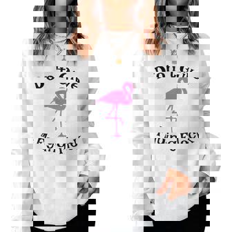 Dont Give A Flying Flock Tropical Pink Flamingo Women Sweatshirt | Mazezy